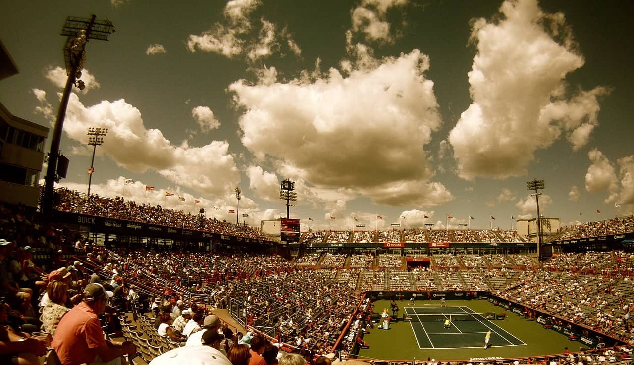 tennis court, tennis, stadium