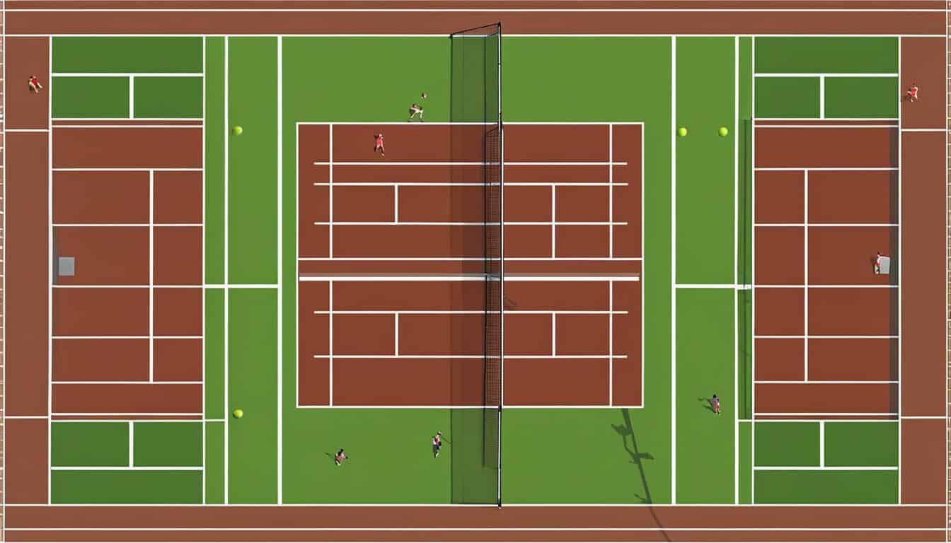 Grand Slam tennis court sizes